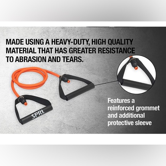 New SPRI Unisex Home GYM Workout Xertube Resistance Band Handles/Door Attachment - Picture 3 of 13